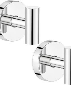 Suction Cup Hooks for Shower Heavy Duty. Shower Hooks No Drill. Shower Hooks for Inside Shower Stainless Steel. Suction Hooks for Window. Glass. Tile. Wall. Loofah. Bath Robe. Wreath. Chrome 2 Pack